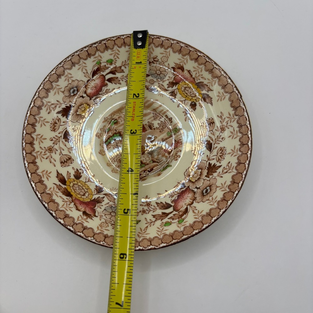 Vintage Ridgway Woodland Brown Teacup‎ and Saucer Set Made in England - Picture 4 of 13